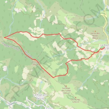 Itinéraire Montagne de la Loube depuis la Rochette, distance, dénivelé, altitude, carte, profil, trace GPS