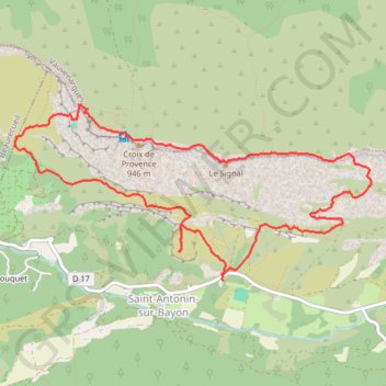 Itinéraire CROIX PCE, distance, dénivelé, altitude, carte, profil, trace GPS