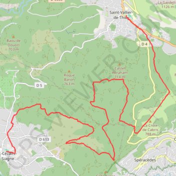 Itinéraire Trail de la Haute Siagne, distance, dénivelé, altitude, carte, profil, trace GPS