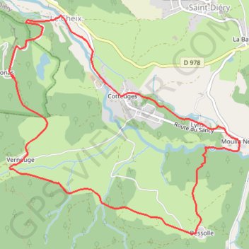 Itinéraire Sancy - Les Grottes - Secteur Saint-Diéry, distance, dénivelé, altitude, carte, profil, trace GPS