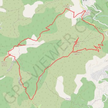 Itinéraire Sommet du Broc & Mouton d'Anou, distance, dénivelé, altitude, carte, profil, trace GPS