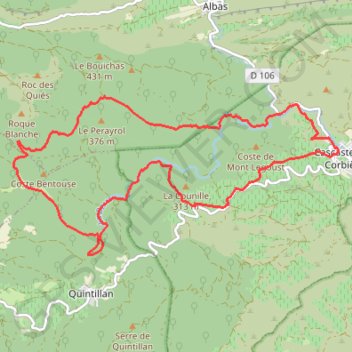 Itinéraire La Source de la Berre - Cascastel-des-Corbières, distance, dénivelé, altitude, carte, profil, trace GPS