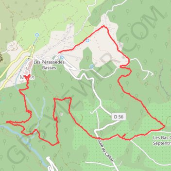 Itinéraire LES CAMPAGNES DE MONS, distance, dénivelé, altitude, carte, profil, trace GPS