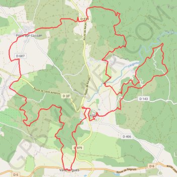 Itinéraire Randonnée VTT depuis Lussan, distance, dénivelé, altitude, carte, profil, trace GPS