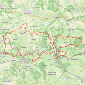 Itinéraire Mh2d 2024 - MTB Zaterdag - 050 km, distance, dénivelé, altitude, carte, profil, trace GPS