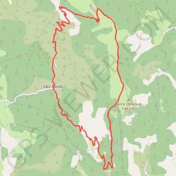 Itinéraire Montagne de Couspeau, distance, dénivelé, altitude, carte, profil, trace GPS