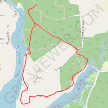 Itinéraire Le Listoir, distance, dénivelé, altitude, carte, profil, trace GPS