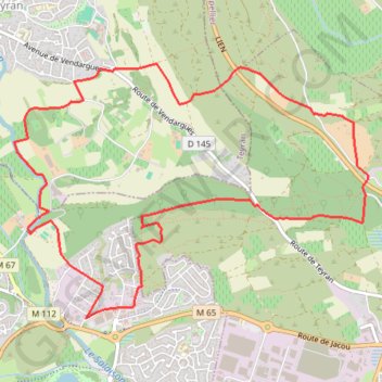 Itinéraire Le Crès - Teyrans - Le Cres, distance, dénivelé, altitude, carte, profil, trace GPS