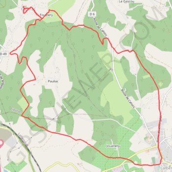 Itinéraire Cieurac Lalbenque, distance, dénivelé, altitude, carte, profil, trace GPS