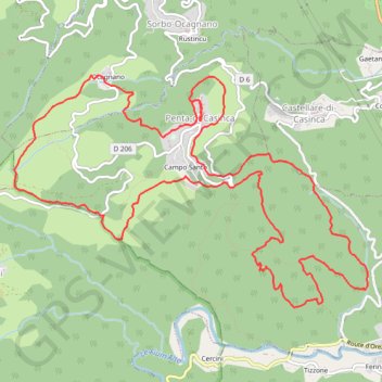 Itinéraire Casinca Trail 2022 Grande Boucle, distance, dénivelé, altitude, carte, profil, trace GPS