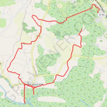 Itinéraire Randonnée Lavau sur Loire, distance, dénivelé, altitude, carte, profil, trace GPS