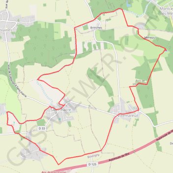 Itinéraire Saint-Fiacre 77470, distance, dénivelé, altitude, carte, profil, trace GPS