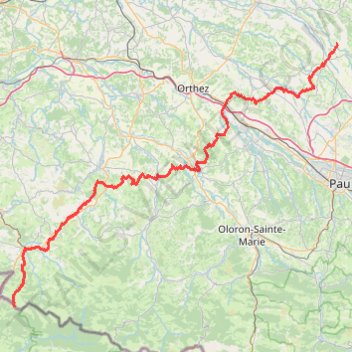 Itinéraire GR 65 - Fr - 2012, distance, dénivelé, altitude, carte, profil, trace GPS