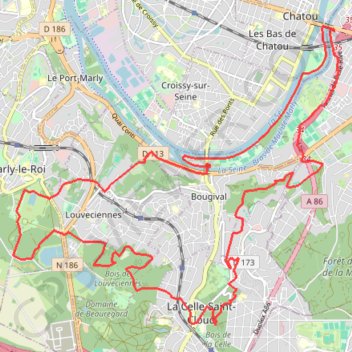 Itinéraire Rueil du Barry, distance, dénivelé, altitude, carte, profil, trace GPS