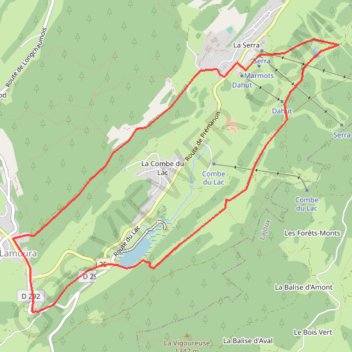 Itinéraire Autour de la combe du lac, distance, dénivelé, altitude, carte, profil, trace GPS