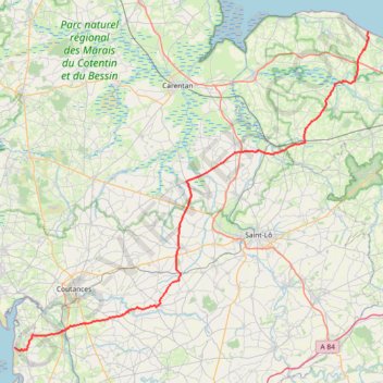Itinéraire 4 Hauteville Vierville, distance, dénivelé, altitude, carte, profil, trace GPS