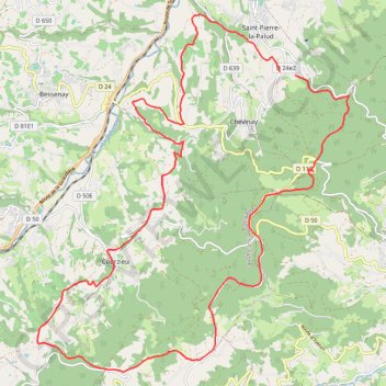 Itinéraire Départ de Saint Pierre La Palud - tour de Courzieu, distance, dénivelé, altitude, carte, profil, trace GPS