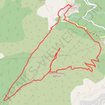 Itinéraire 2026 03 13 - le Broc Peloua reg pix, distance, dénivelé, altitude, carte, profil, trace GPS