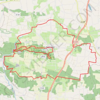 Itinéraire Saint-Just, distance, dénivelé, altitude, carte, profil, trace GPS