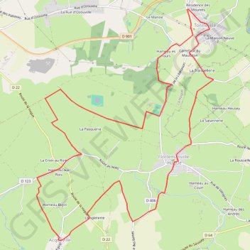 Itinéraire De Flottemanville Hague à Acqueville par Tonneville1, distance, dénivelé, altitude, carte, profil, trace GPS