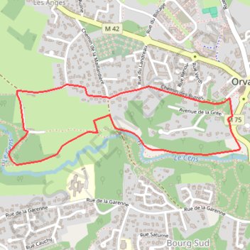 Itinéraire Le Cens - D'Orvault, distance, dénivelé, altitude, carte, profil, trace GPS
