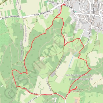 Itinéraire Sur les hauteurs de Saint-Germain, distance, dénivelé, altitude, carte, profil, trace GPS