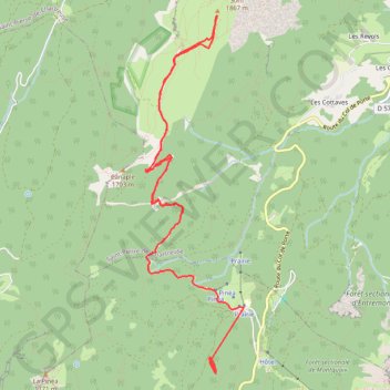 Itinéraire Charmant Som depuis le Col de Porte, distance, dénivelé, altitude, carte, profil, trace GPS