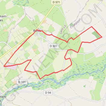 Itinéraire Raids (marais de Carantan), distance, dénivelé, altitude, carte, profil, trace GPS