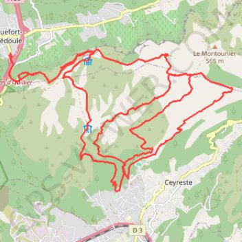 Itinéraire vttour_18244, distance, dénivelé, altitude, carte, profil, trace GPS