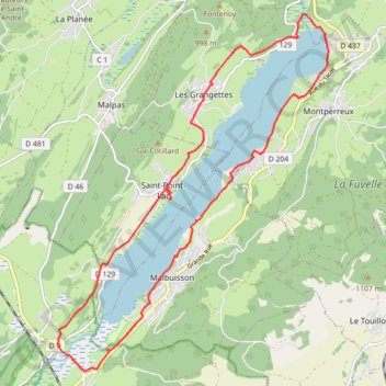 Itinéraire Tour du lac de Saint-Point, distance, dénivelé, altitude, carte, profil, trace GPS