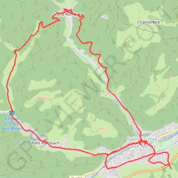 Itinéraire Sainte Croix aux Mines, distance, dénivelé, altitude, carte, profil, trace GPS