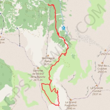 Itinéraire COL du Parpaillon et Girabeau, distance, dénivelé, altitude, carte, profil, trace GPS
