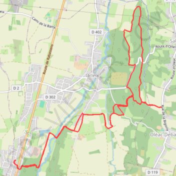 Itinéraire Dans les bois d'Orleix - Le Bois Sibat, distance, dénivelé, altitude, carte, profil, trace GPS