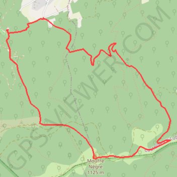 Itinéraire Boucle du Mourre Nègre en passant par l'ancien château de Saint-Pierre, distance, dénivelé, altitude, carte, profil, trace GPS
