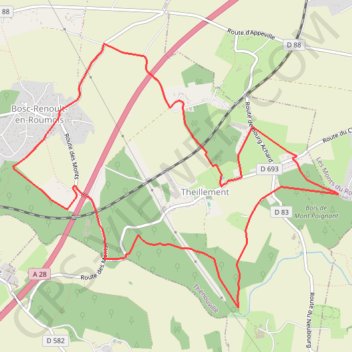 Itinéraire Circuit du Val - Theillement, distance, dénivelé, altitude, carte, profil, trace GPS