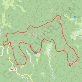 Itinéraire Val d'Argent - Tour du Taennchel, distance, dénivelé, altitude, carte, profil, trace GPS