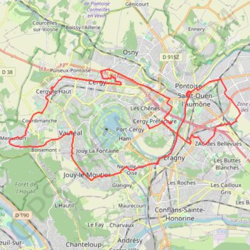 Itinéraire marathon_parcours_gpx, distance, dénivelé, altitude, carte, profil, trace GPS