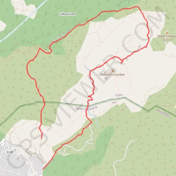 Itinéraire Saint Zacharie Saint Jean du Puy, distance, dénivelé, altitude, carte, profil, trace GPS