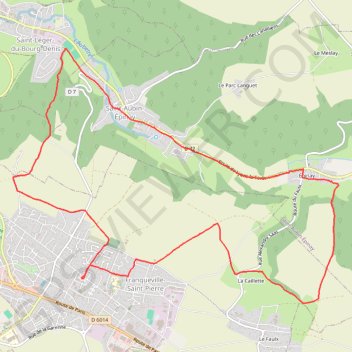 Itinéraire Randonnée Franqueville Epinay, distance, dénivelé, altitude, carte, profil, trace GPS
