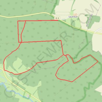 Itinéraire Bugnières - Sautreuil, distance, dénivelé, altitude, carte, profil, trace GPS