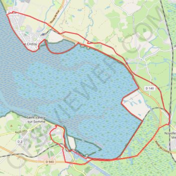Itinéraire Le Crotoy - Saint-Valery, distance, dénivelé, altitude, carte, profil, trace GPS