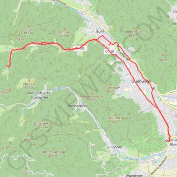 Itinéraire Tracé 20201215-000819, distance, dénivelé, altitude, carte, profil, trace GPS