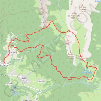 Itinéraire Ermitage Saint-Germain, Dents de Lanfon, Forêt de Combe Noire, distance, dénivelé, altitude, carte, profil, trace GPS