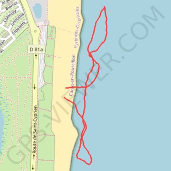 Itinéraire Nage en eau libre, distance, dénivelé, altitude, carte, profil, trace GPS