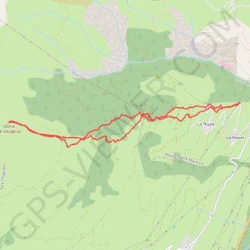 Itinéraire Dome de vaugel, distance, dénivelé, altitude, carte, profil, trace GPS