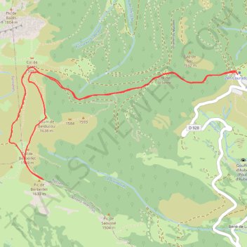 Itinéraire Soum de Berducou et pic de Berbeillet depuis Couraduque, distance, dénivelé, altitude, carte, profil, trace GPS
