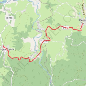 Itinéraire Parcours A - Marigny l'Eglise-TRACE, distance, dénivelé, altitude, carte, profil, trace GPS