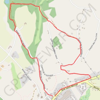 Itinéraire Pays Voironnais - Circuit des Trois Croix, distance, dénivelé, altitude, carte, profil, trace GPS
