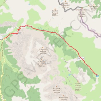 Itinéraire Cervières - Refuge des fonds de Cervieres, distance, dénivelé, altitude, carte, profil, trace GPS