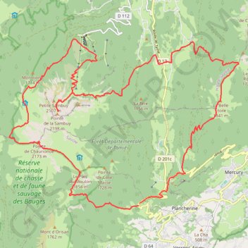 Itinéraire Rando Tour Abbaye de Tamié, distance, dénivelé, altitude, carte, profil, trace GPS